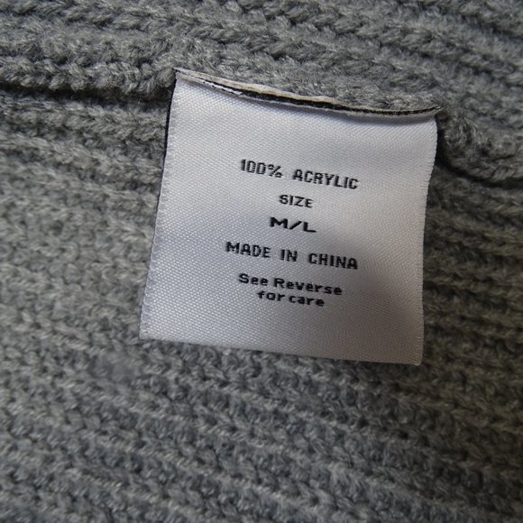 The Beach People Sweater Cardigan Gray Size M/L - Picture 3 of 4